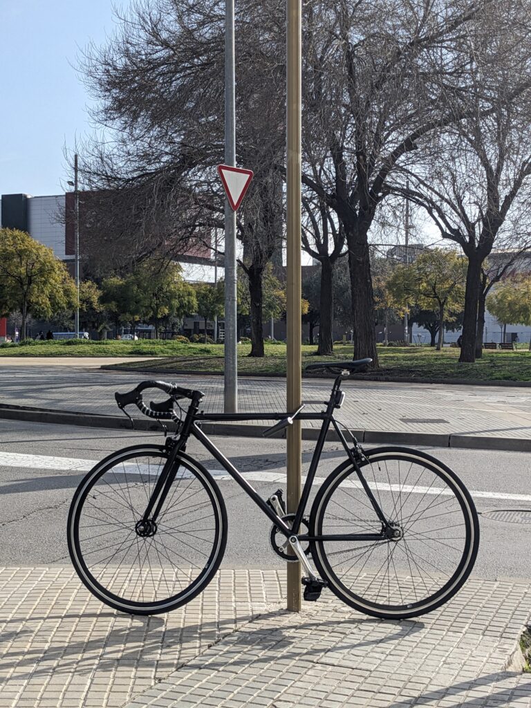 bicicleta single speed negra